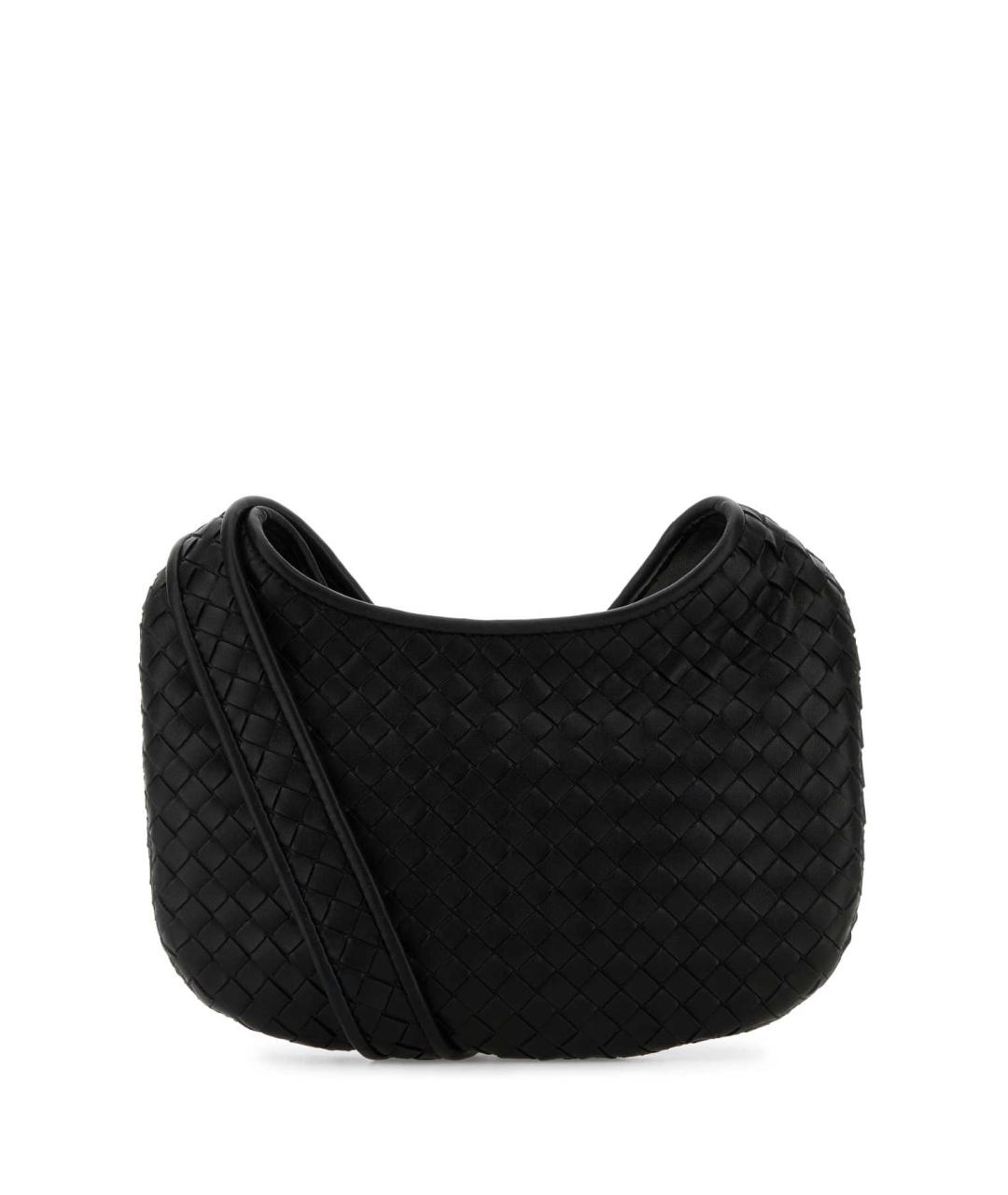 BOTTEGA VENETA Черная кожаная сумка на плечо, фото 1