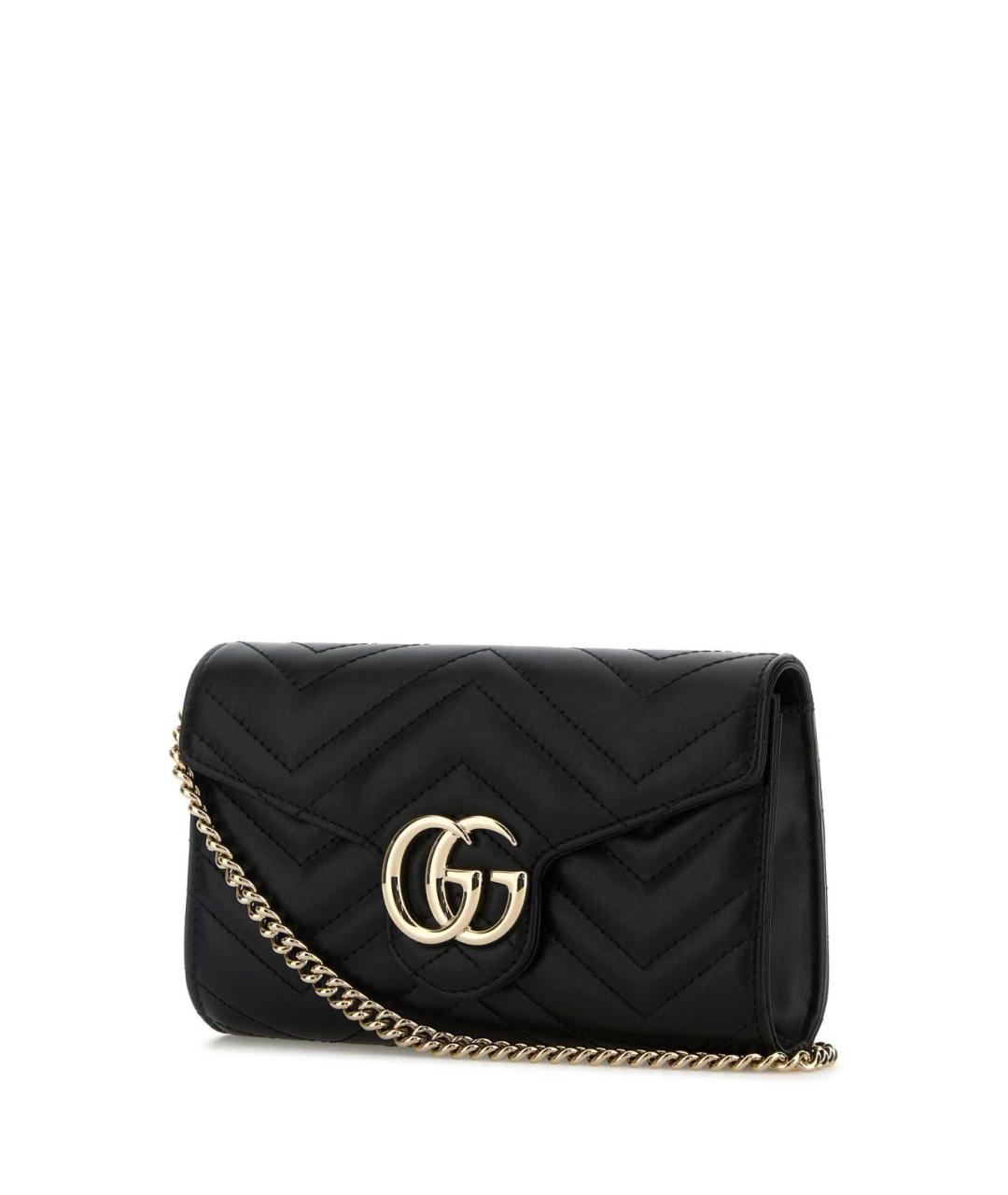 GUCCI Черная кожаная сумка через плечо, фото 2