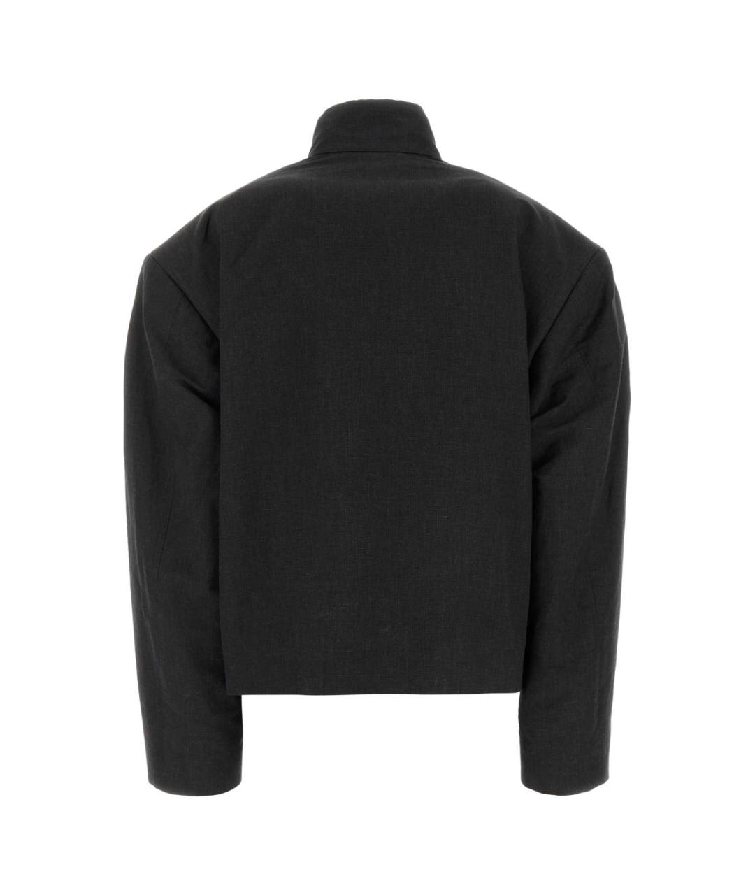 BALENCIAGA Черная льняная куртка, фото 2