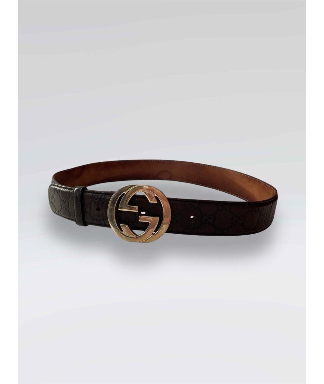 GUCCI Коричневый кожаный ремень, фото 6