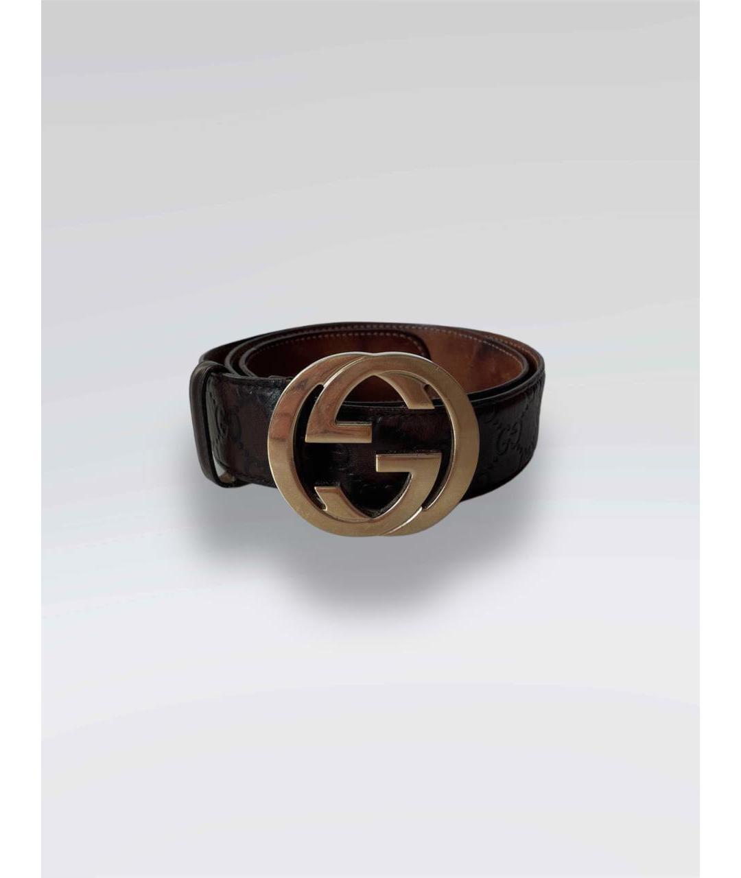 GUCCI Коричневый кожаный ремень, фото 2