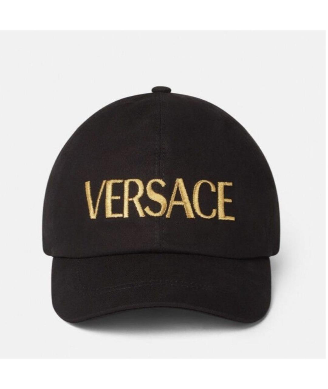 VERSACE Черная кепка, фото 4