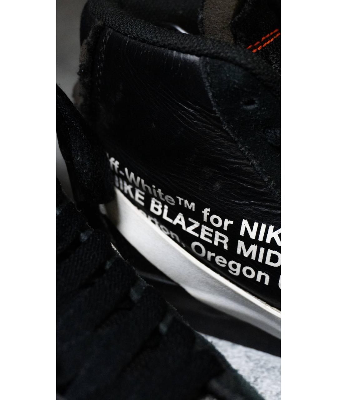 NIKE X OFF-WHITE Черные высокие кроссовки / кеды, фото 4