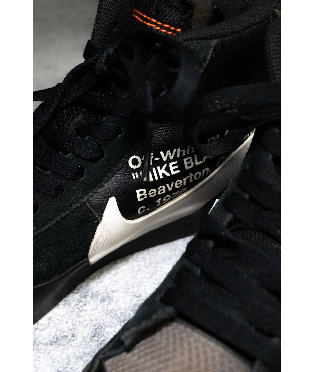 NIKE X OFF-WHITE Черные высокие кроссовки / кеды, фото 2