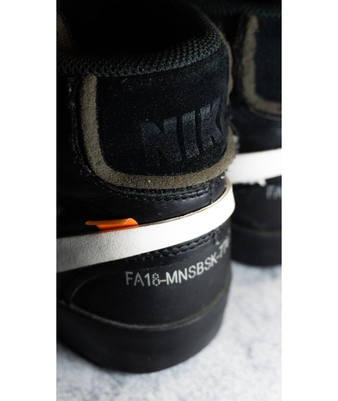 NIKE X OFF-WHITE Черные высокие кроссовки / кеды, фото 3