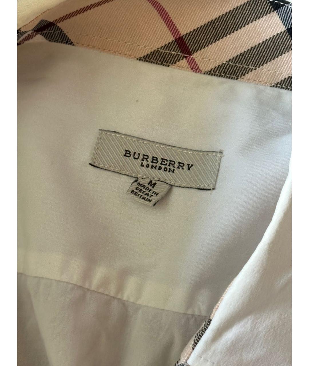 BURBERRY Белая хлопковая рубашка/блузка, фото 2