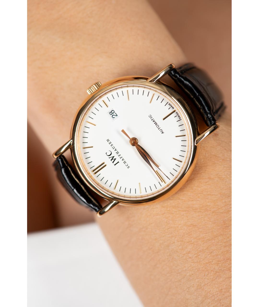 IWC Коричневые часы из желтого золота, фото 2