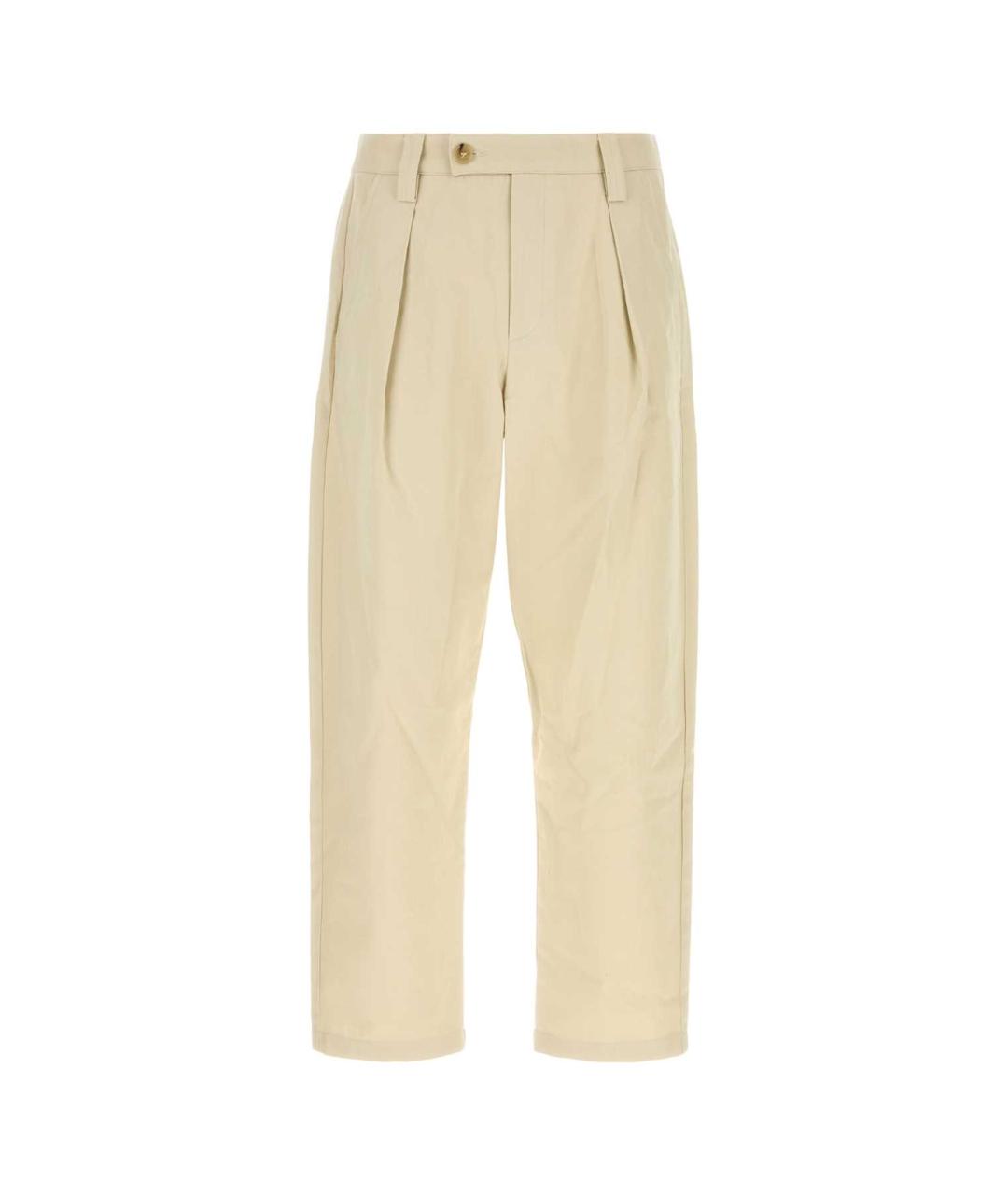 A.P.C. Бежевые хлопковые повседневные брюки, фото 1