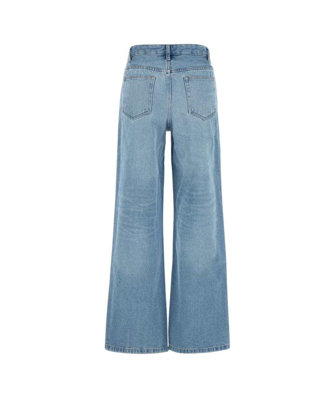 A.P.C. Голубые хлопковые прямые джинсы, фото 2