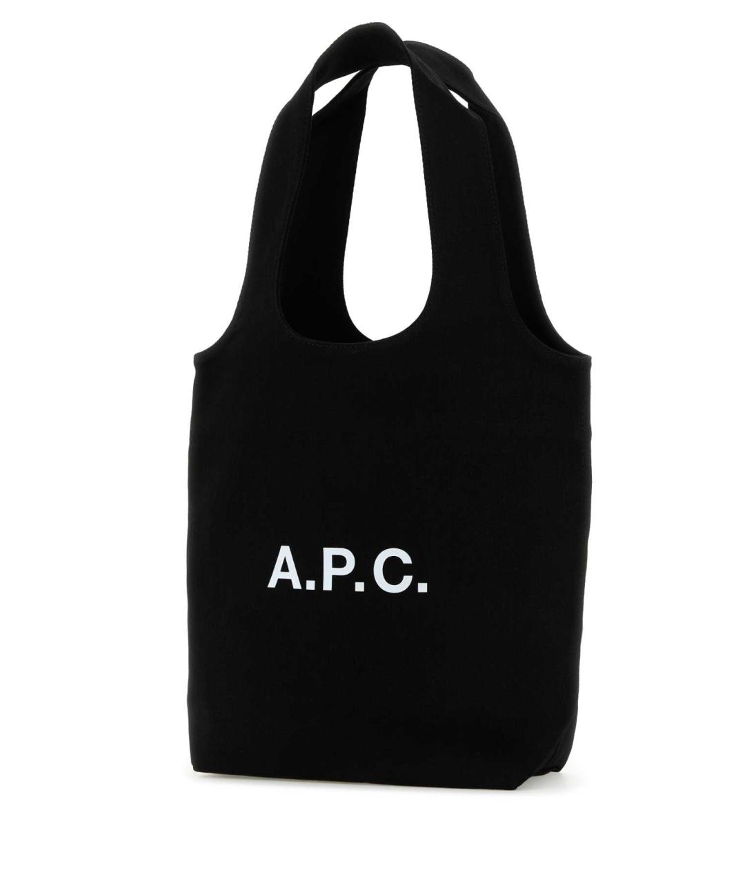 A.P.C. Черная тканевая сумка тоут, фото 2