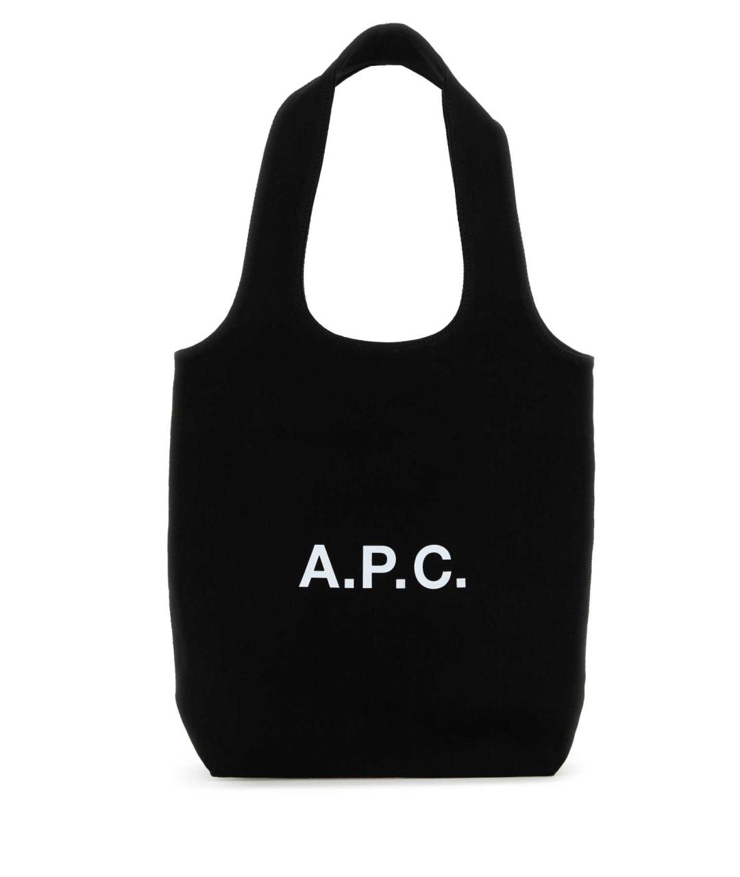 A.P.C. Черная тканевая сумка тоут, фото 1