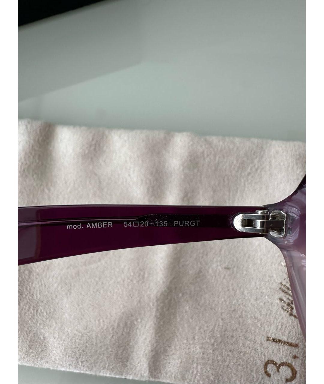 3.1 PHILLIP LIM Фиолетовые пластиковые солнцезащитные очки, фото 7