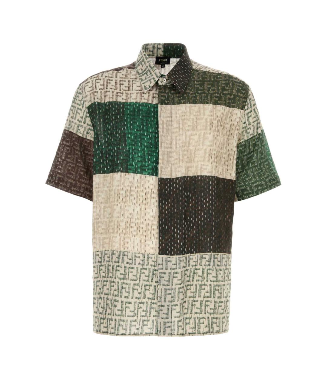 FENDI Мульти льняная кэжуал рубашка, фото 1