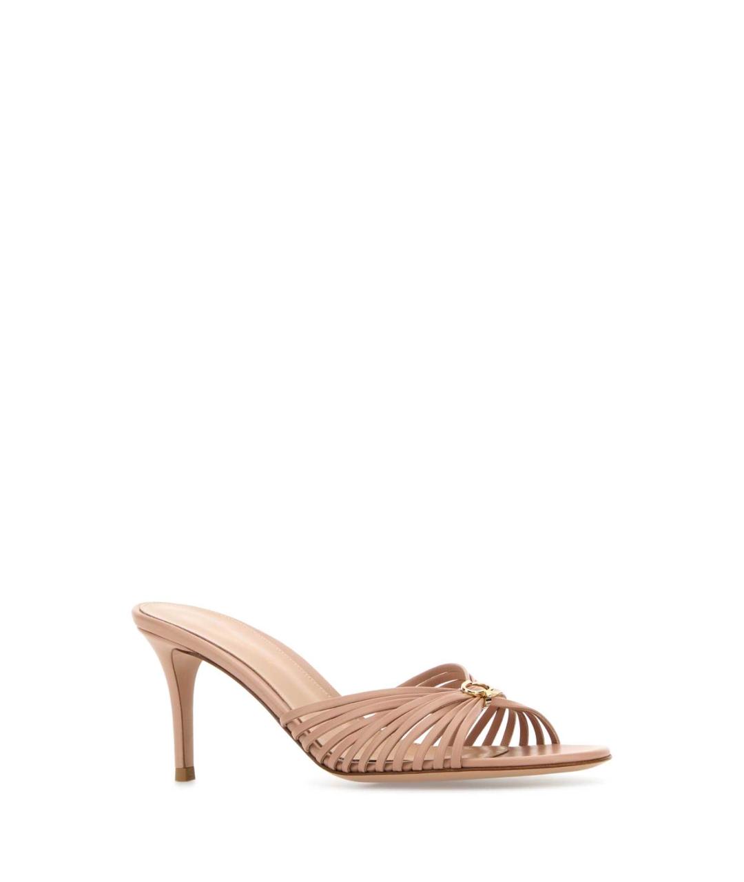 GIANVITO ROSSI Розовые кожаные мюли, фото 2