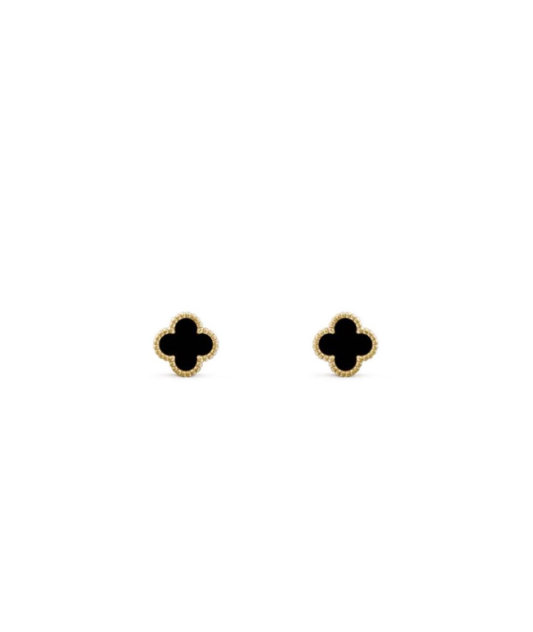 VAN CLEEF & ARPELS Черные серьги из желтого золота, фото 3