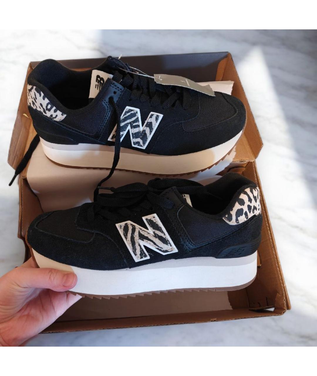 NEW BALANCE Черные замшевые кроссовки, фото 7