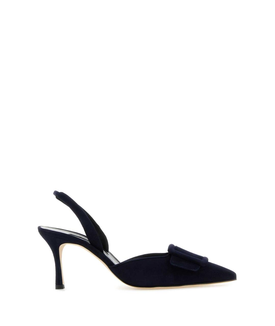 MANOLO BLAHNIK Темно-синие замшевые туфли, фото 1