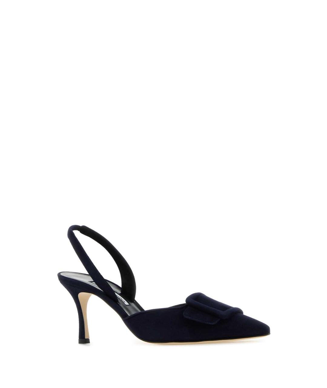 MANOLO BLAHNIK Темно-синие замшевые туфли, фото 2