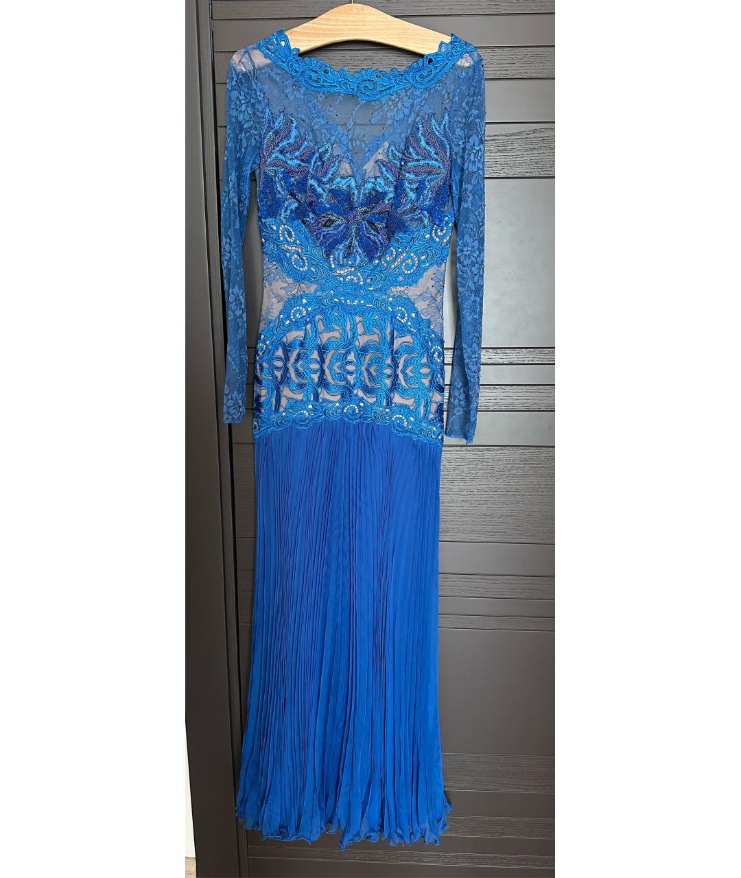 ZUHAIR MURAD Синее кружевное вечернее платье, фото 5