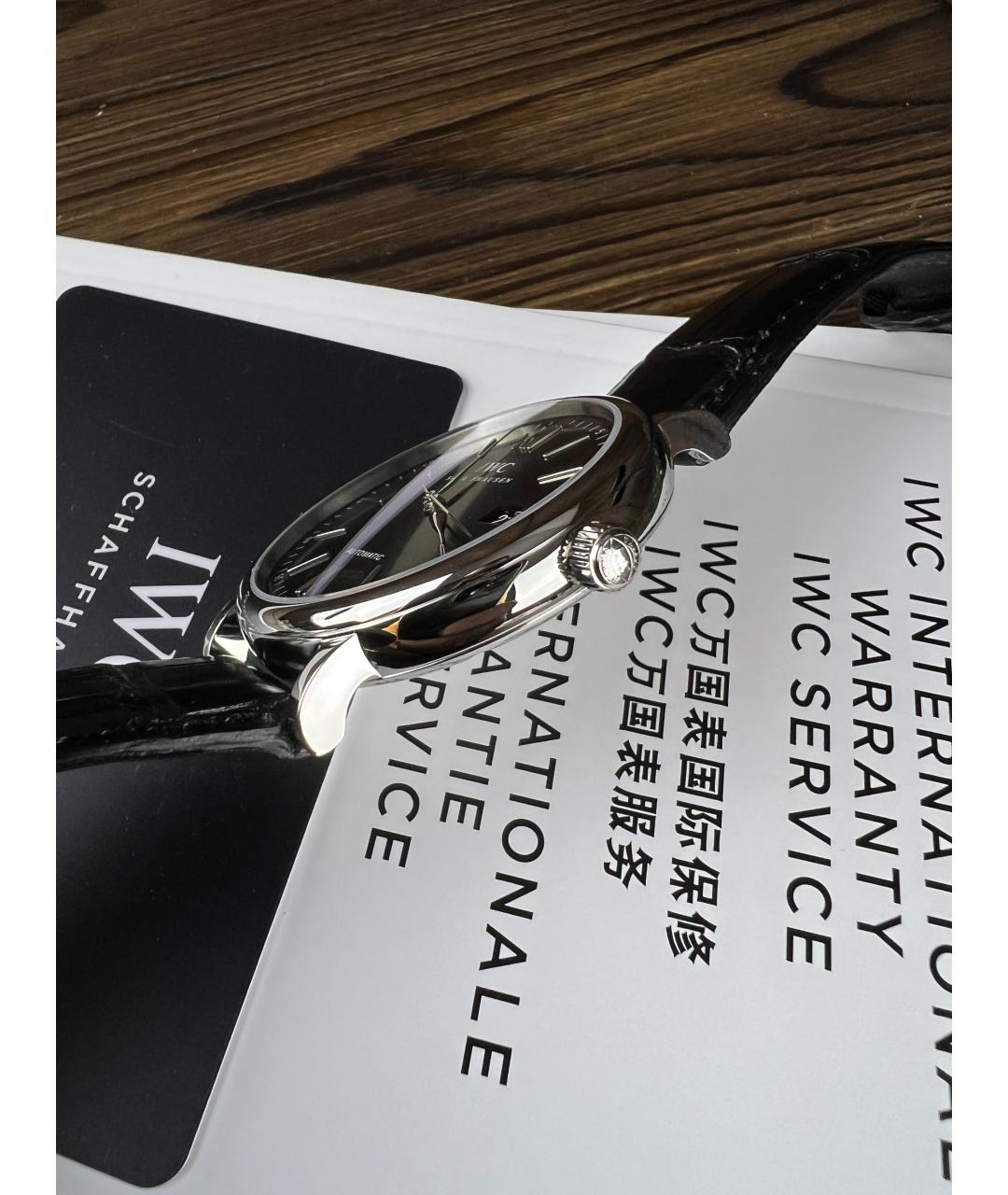 IWC Черные часы, фото 5