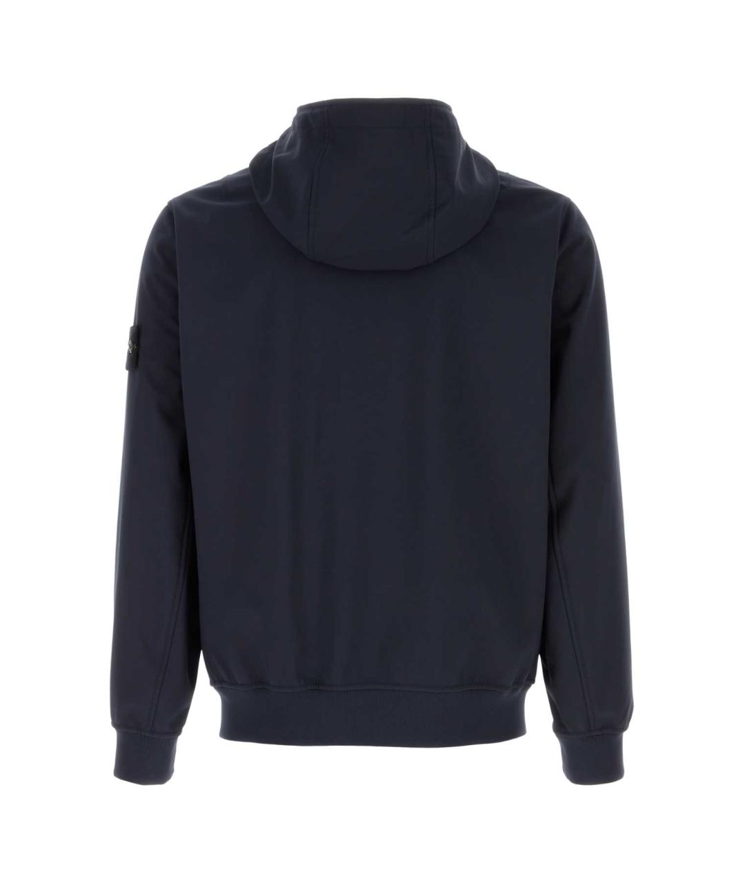 STONE ISLAND Темно-синяя полиэстеровая куртка, фото 2