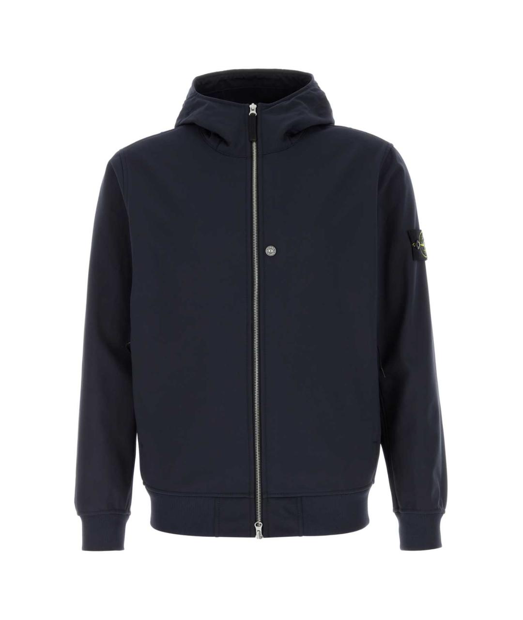 STONE ISLAND Темно-синяя полиэстеровая куртка, фото 1