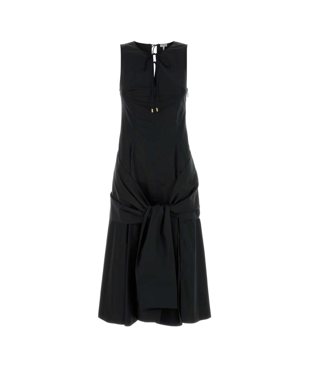 LOEWE Черное хлопковое платье, фото 1
