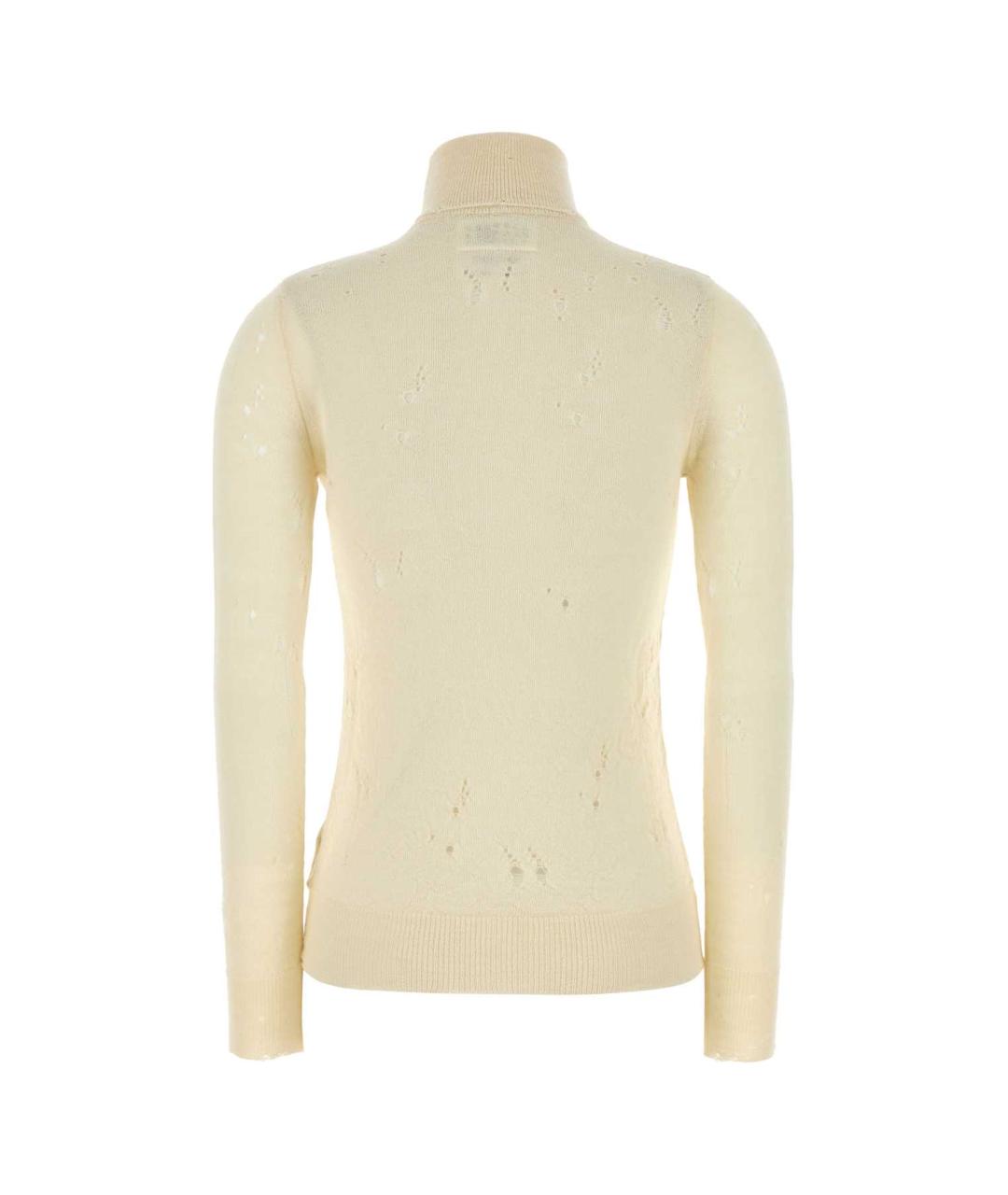MM6 MAISON MARGIELA Бежевая шерстяная водолазка, фото 2