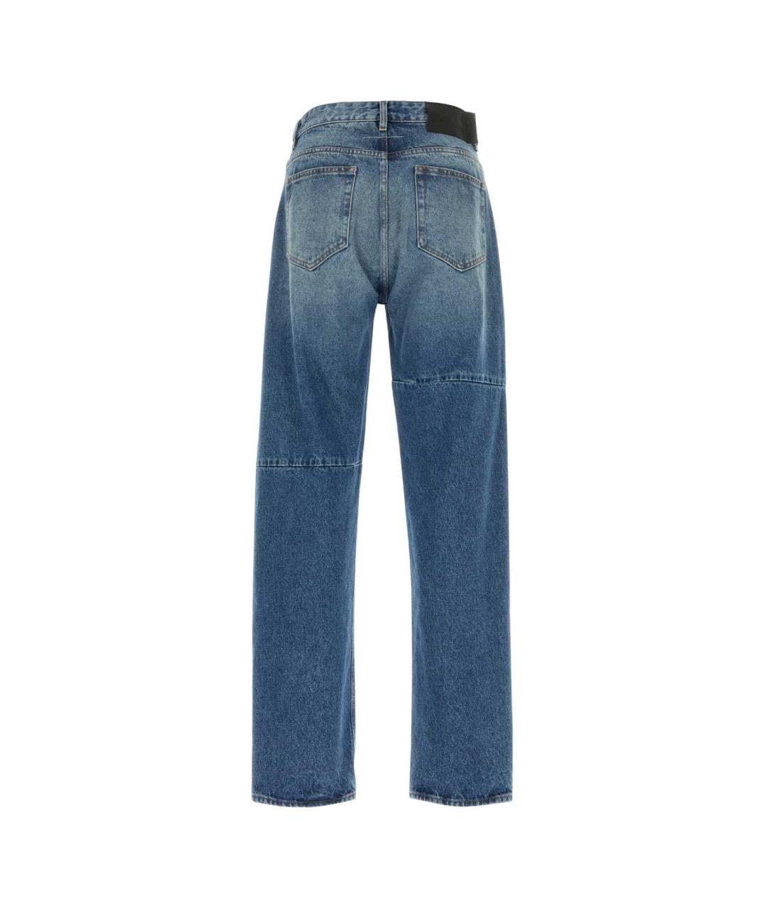 MM6 MAISON MARGIELA Синие хлопковые прямые джинсы, фото 2