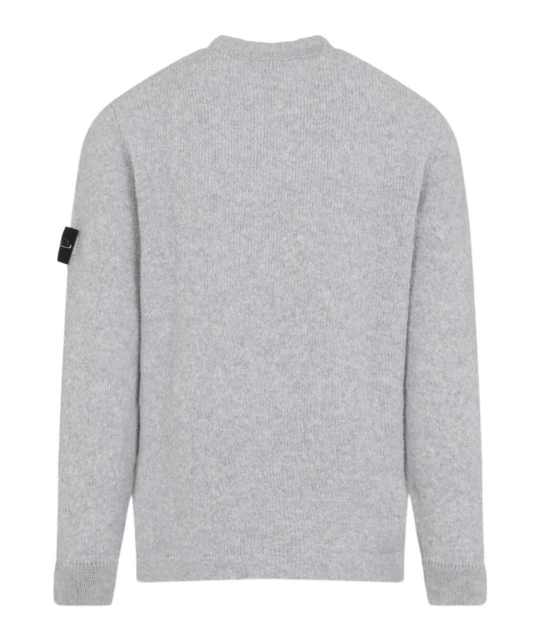 STONE ISLAND Серый шерстяной джемпер / свитер, фото 2