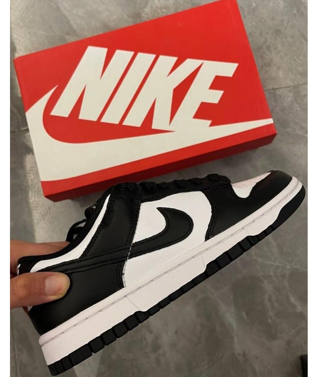 NIKE Черные кожаные кеды, фото 5