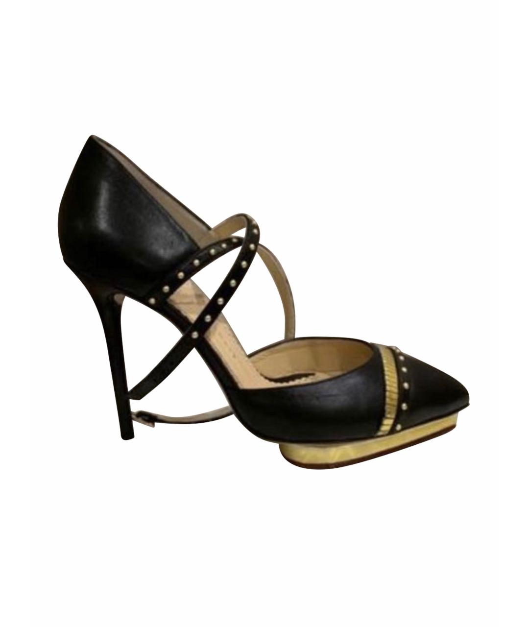 CHARLOTTE OLYMPIA Черные кожаные туфли, фото 1