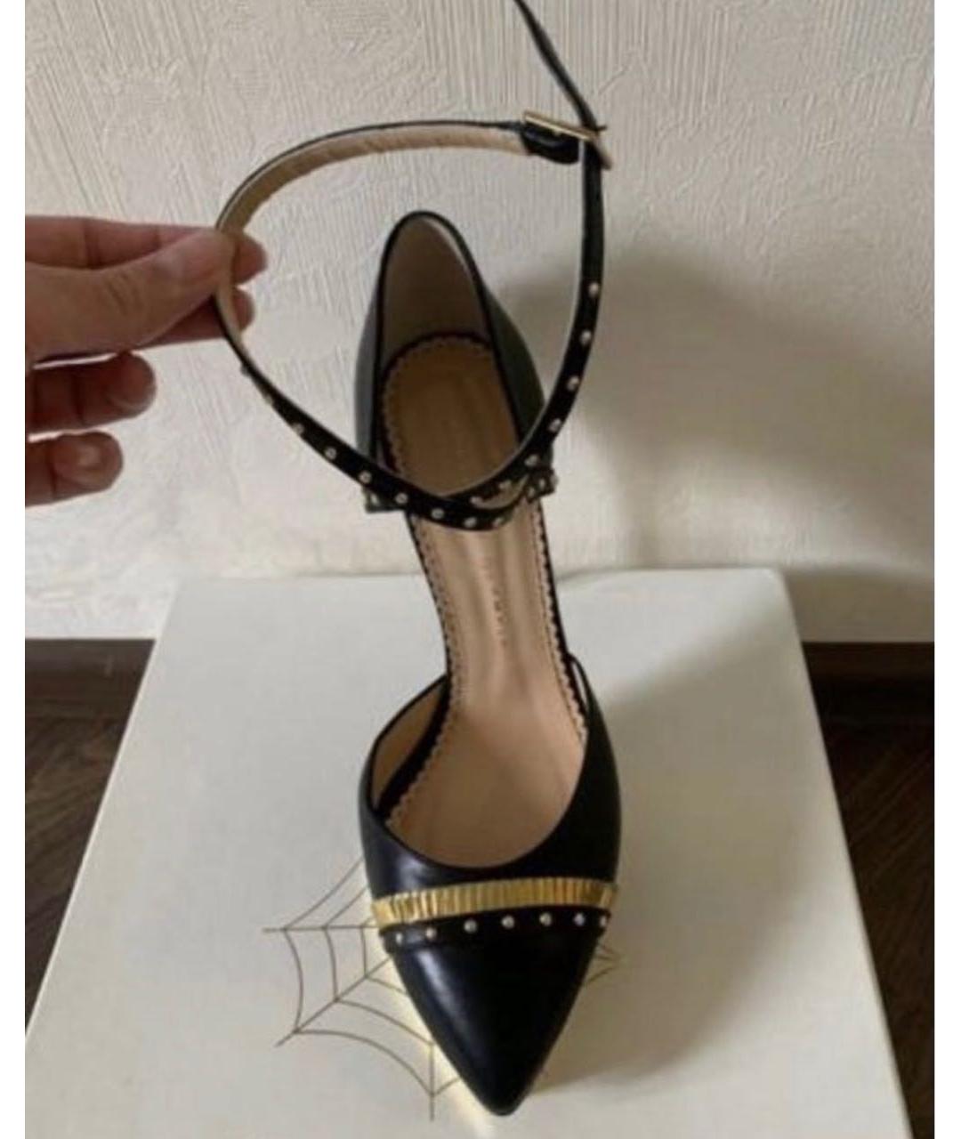 CHARLOTTE OLYMPIA Черные кожаные туфли, фото 3