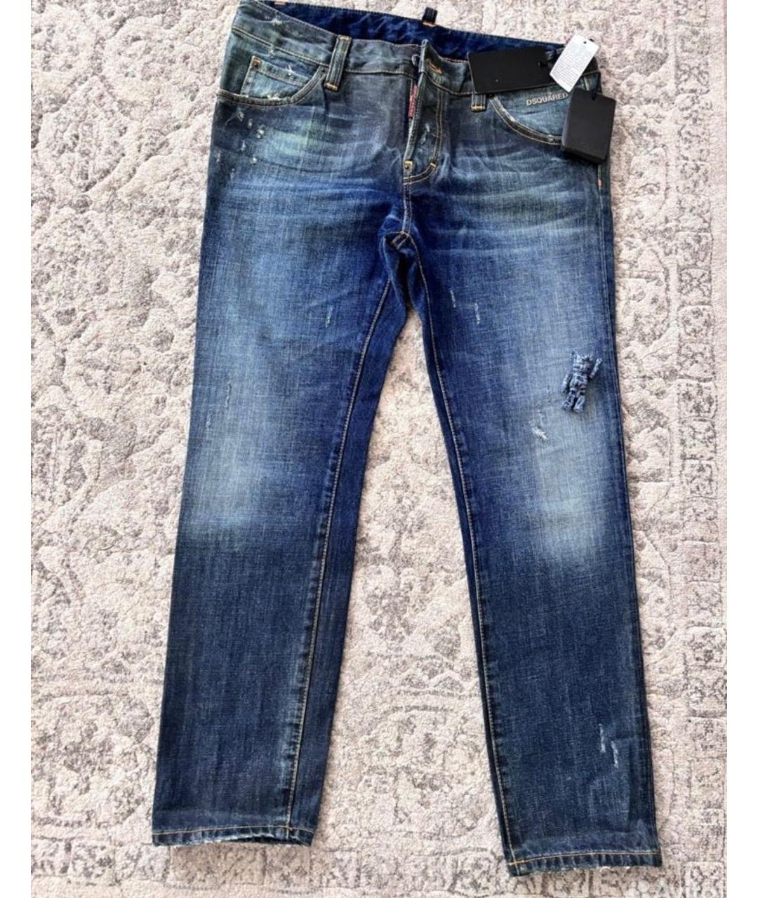 DSQUARED2 Серые хлопковые прямые джинсы, фото 9