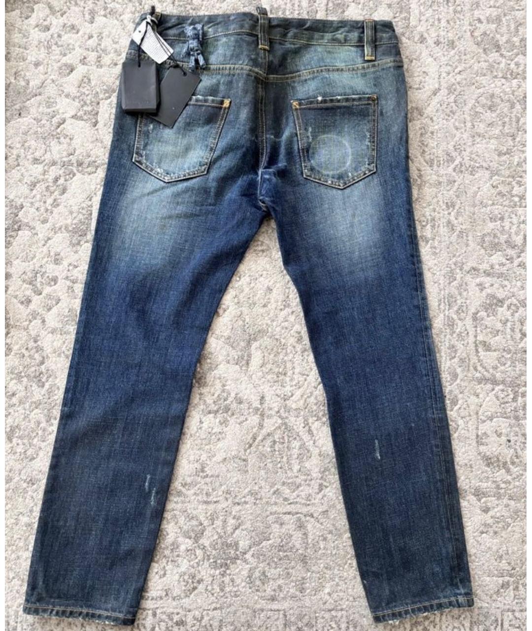 DSQUARED2 Серые хлопковые прямые джинсы, фото 2