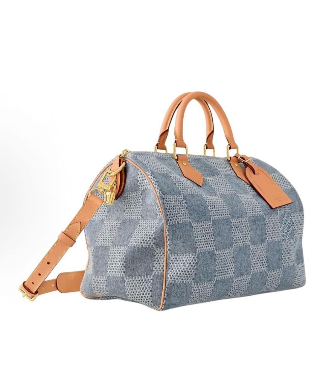 LOUIS VUITTON Голубая сумка с короткими ручками, фото 2