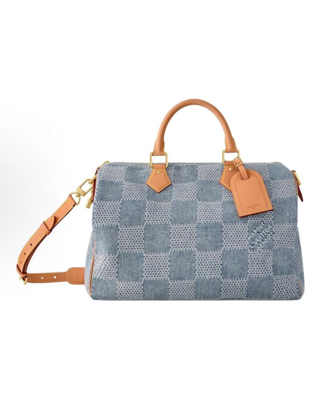 LOUIS VUITTON Голубая сумка с короткими ручками, фото 5