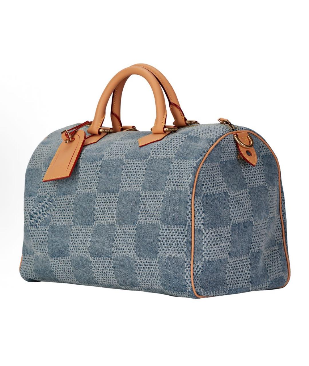 LOUIS VUITTON Голубая сумка с короткими ручками, фото 3