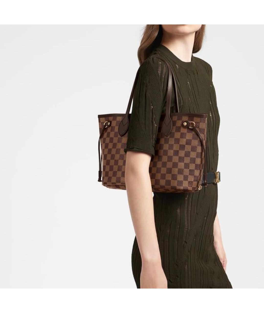 LOUIS VUITTON Коричневая сумка с короткими ручками, фото 5