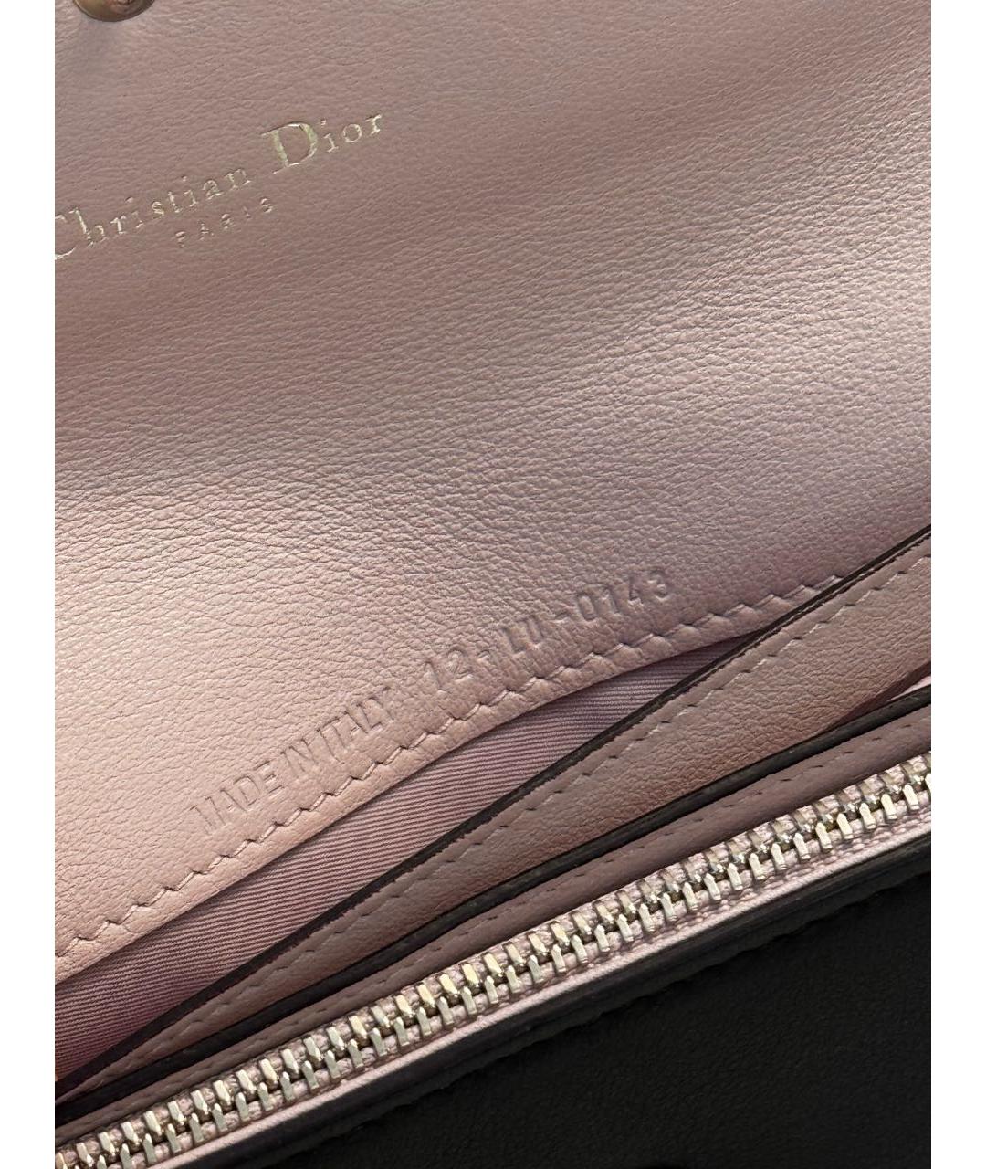 CHRISTIAN DIOR Черный кожаный кошелек, фото 6