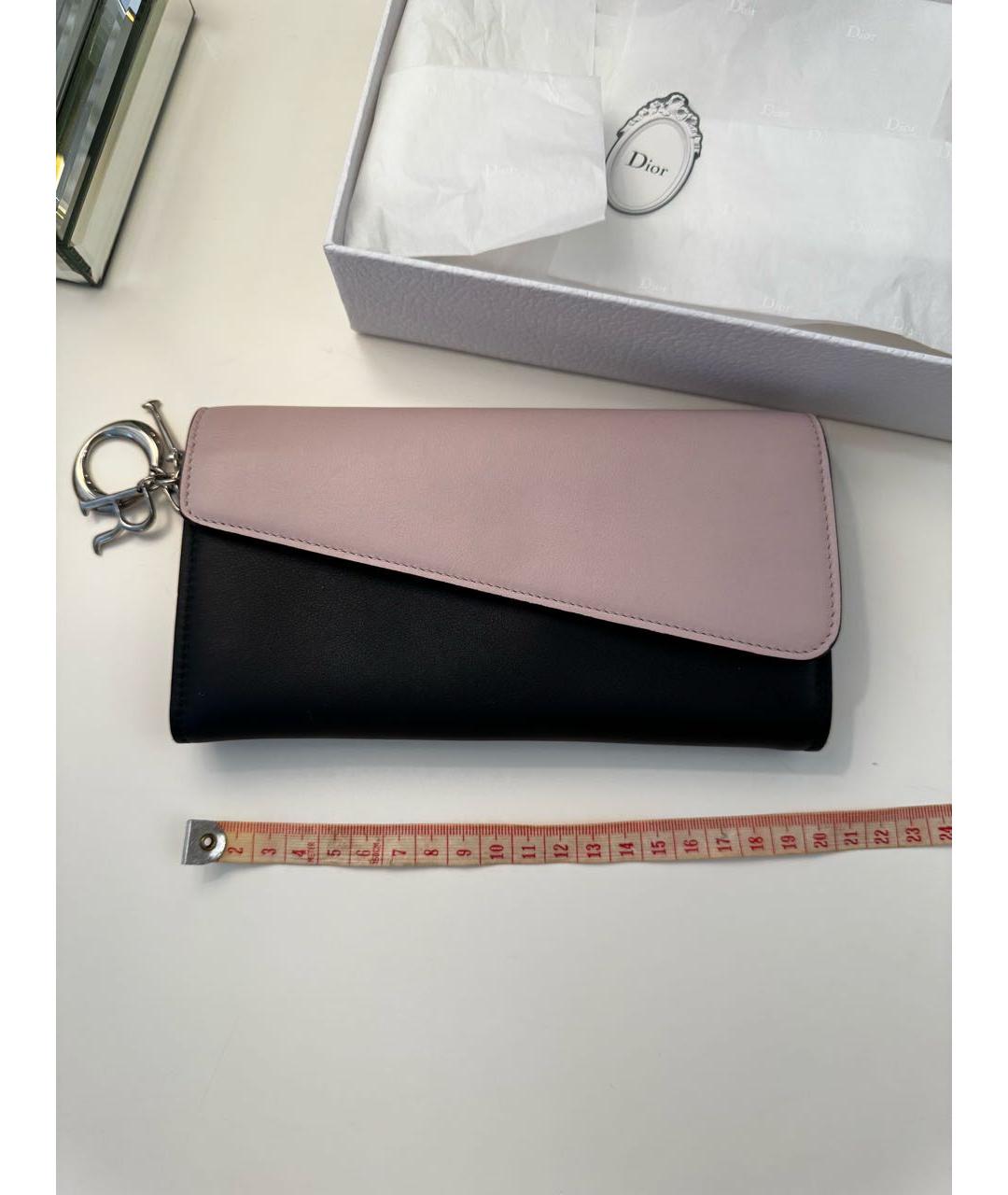 CHRISTIAN DIOR Черный кожаный кошелек, фото 7