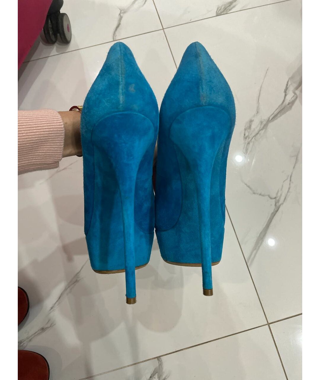 CASADEI Голубые замшевые туфли, фото 4