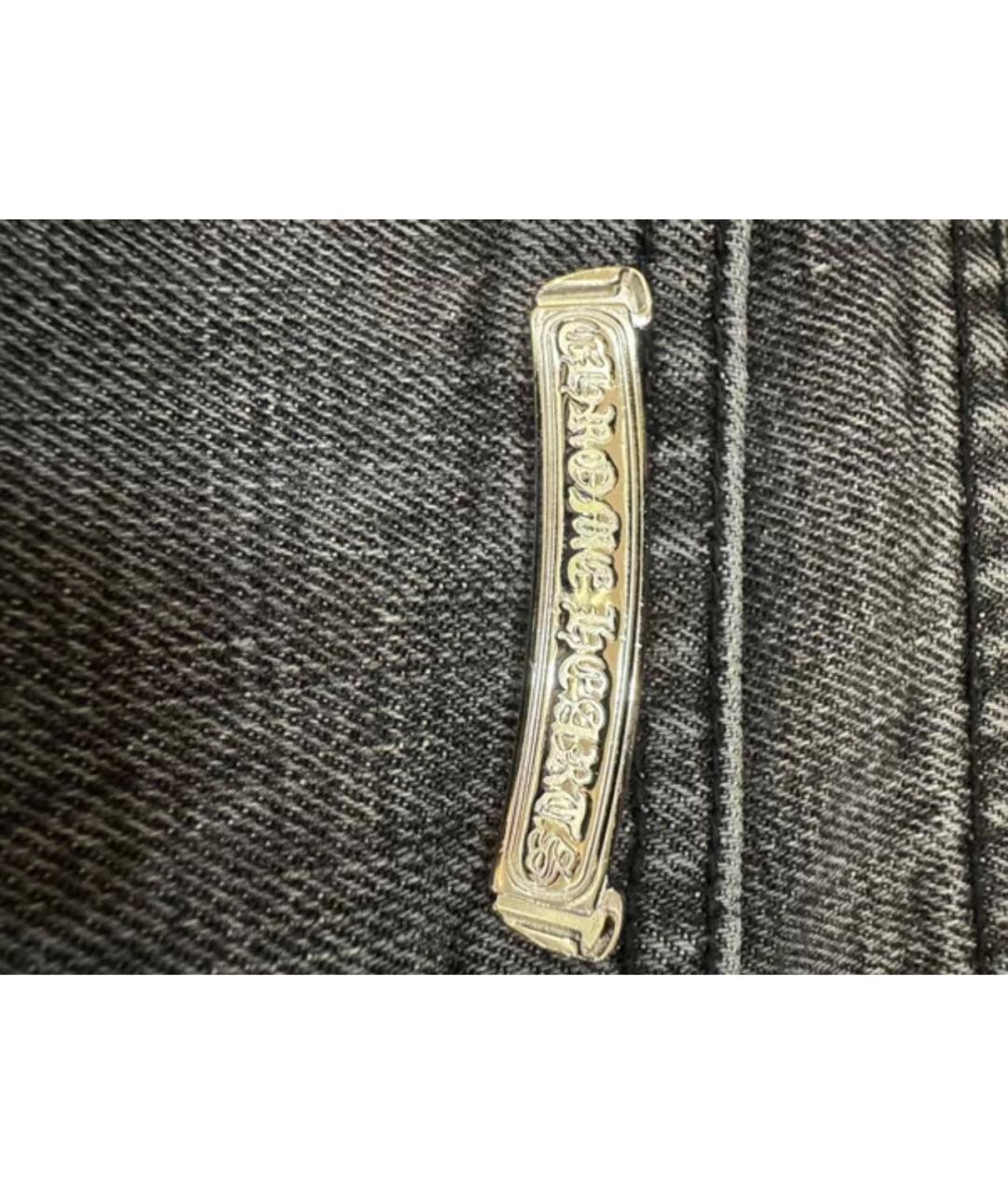 CHROME HEARTS Серые хлопковые прямые джинсы, фото 8