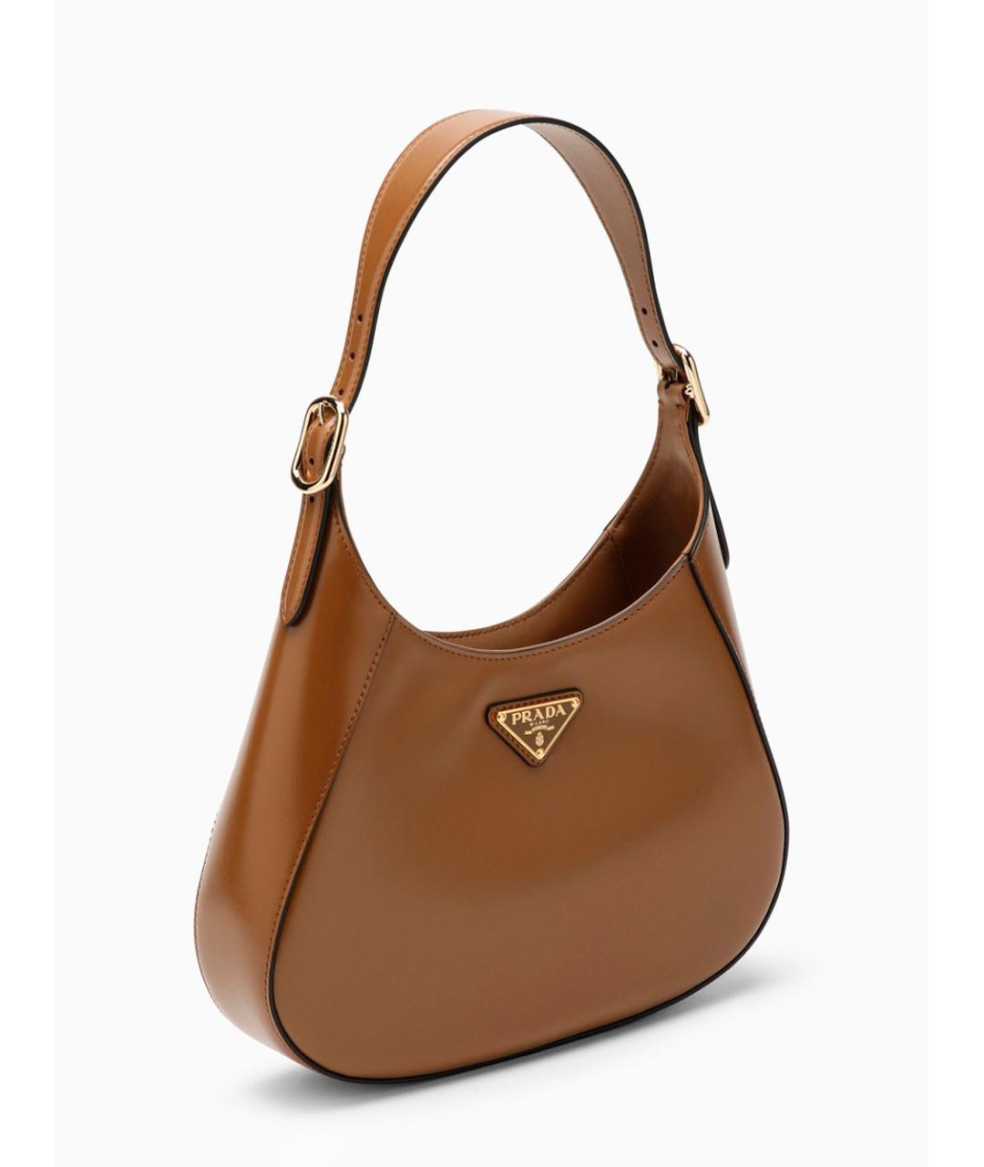 PRADA Коричневая кожаная сумка через плечо, фото 2