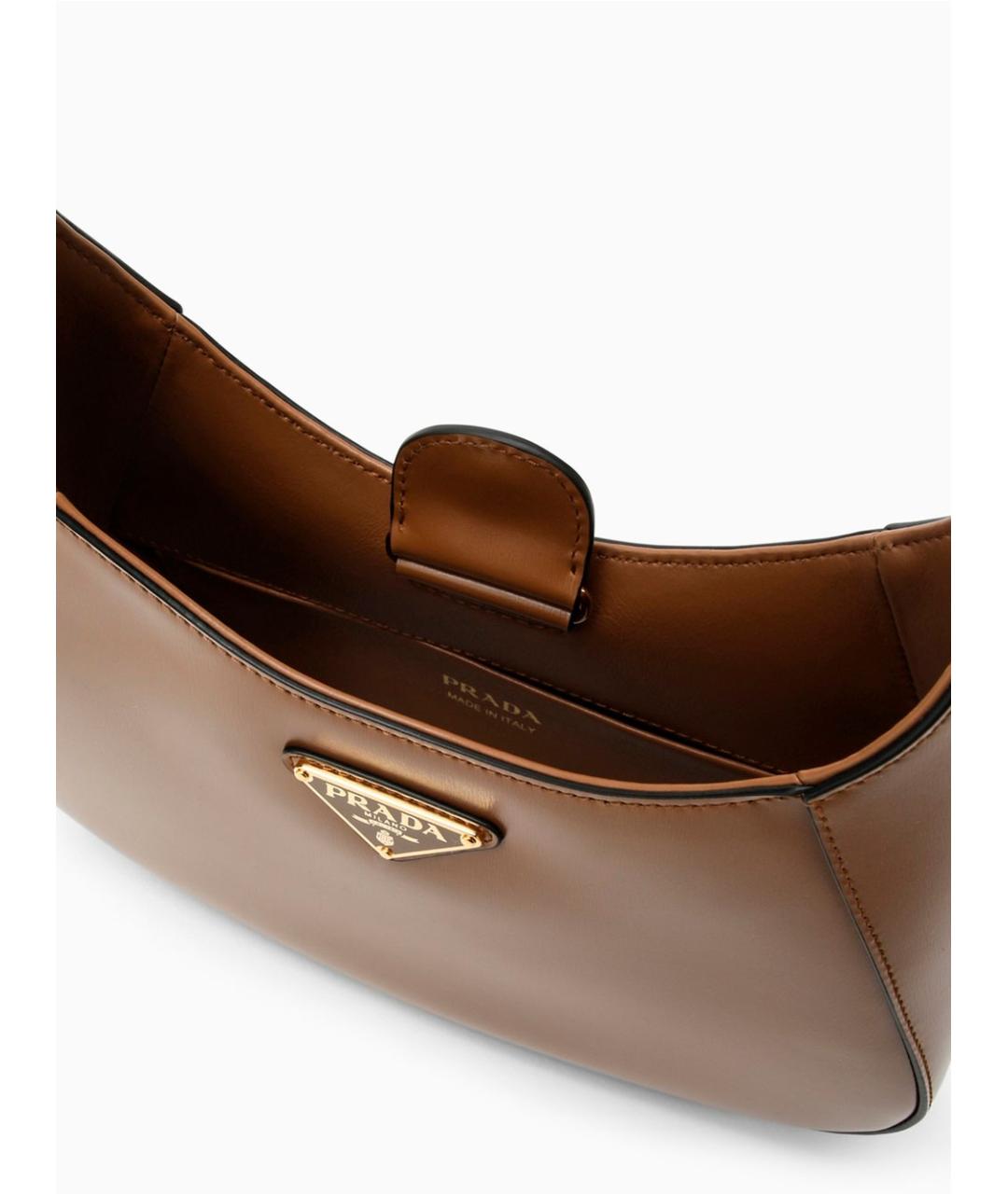 PRADA Коричневая кожаная сумка через плечо, фото 4