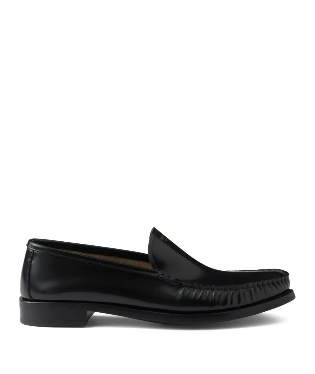 PRADA Черные кожаные лоферы, фото 1