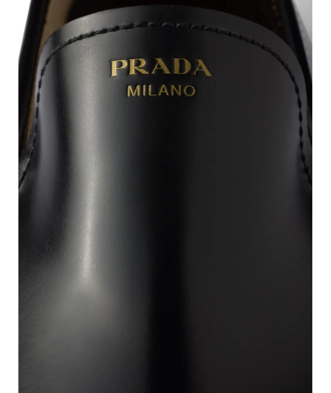 PRADA Черные кожаные лоферы, фото 5