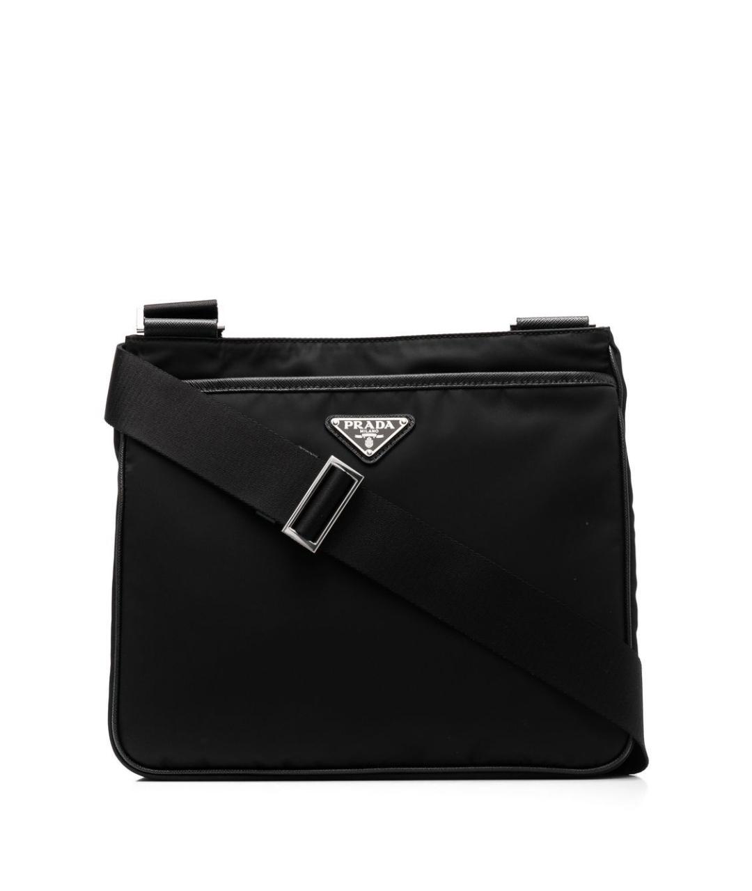 PRADA Черная синтетическая сумка на плечо, фото 1