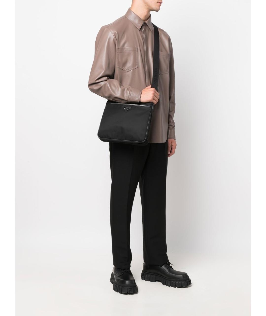 PRADA Черная синтетическая сумка на плечо, фото 5