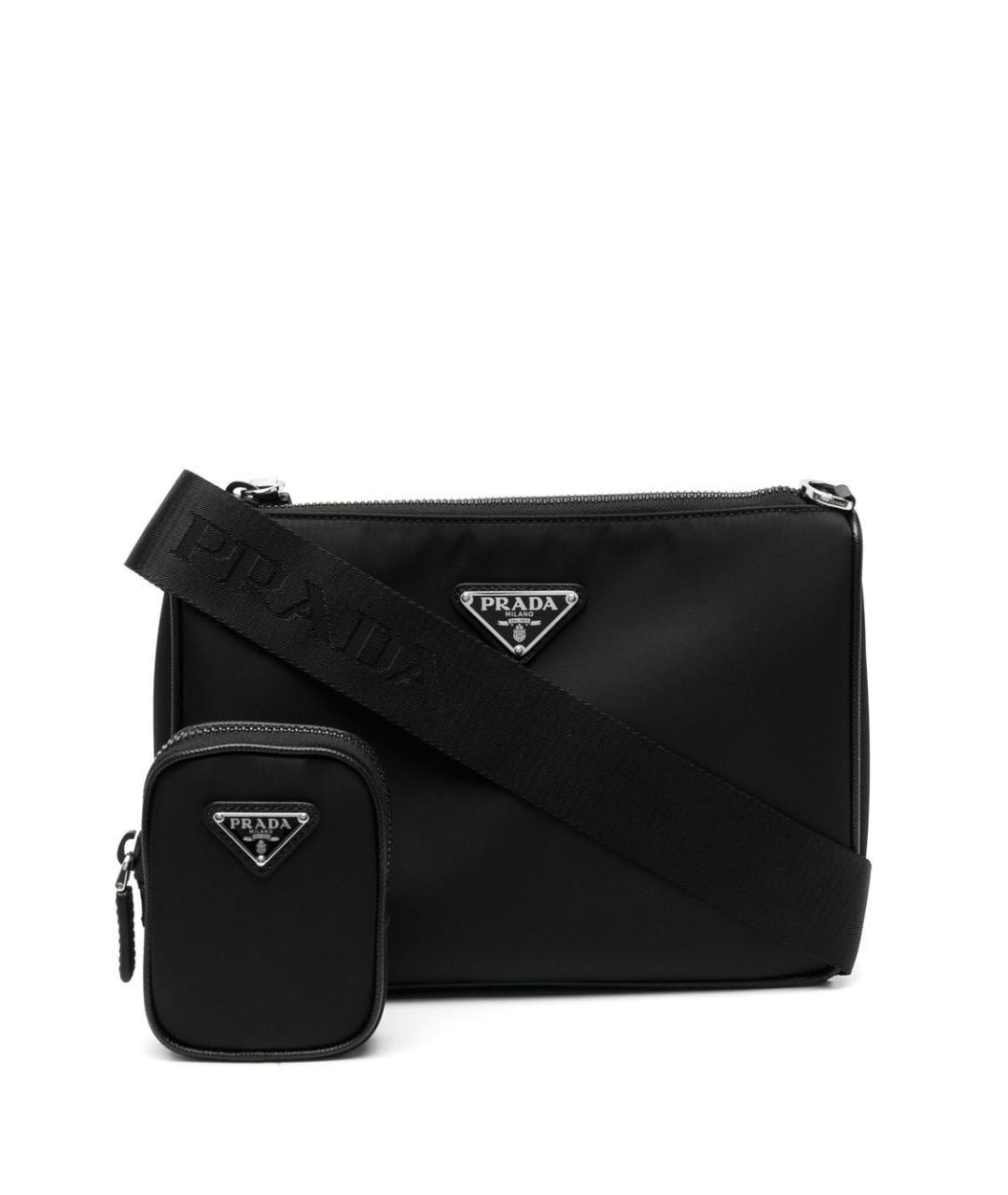 PRADA Черная синтетическая сумка на плечо, фото 1